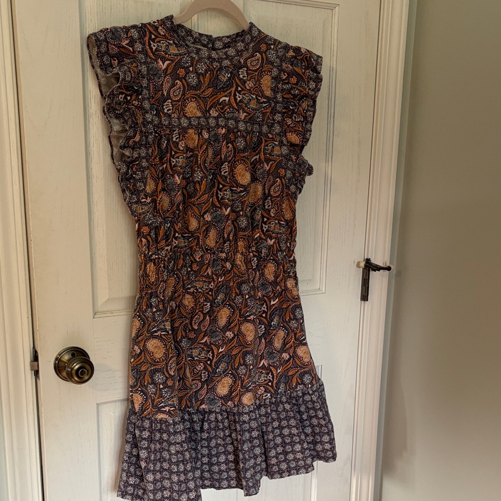 Chic Paisley Ruffle Dress